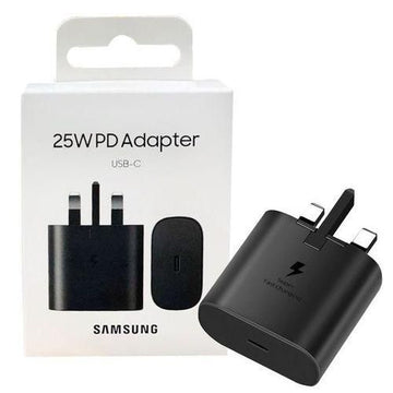 Samsung 25W Fast Charge USB Type C (USB-C) Power Adapter With Cable - Black