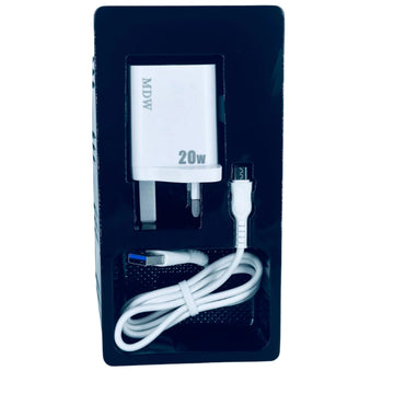 MDW-7498 2-IN-1 Super Fast Charger – 20W (1m)