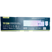 T-Wolf TF230 Wired RGB Keyboard And Mouse Set 104 Keys Mechanical Feel Keyboard