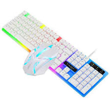 T-Wolf TF230 Wired RGB Keyboard And Mouse Set 104 Keys Mechanical Feel Keyboard