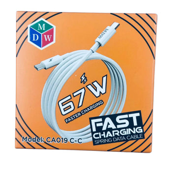 MDW CA019 Type C-C Fast Charging Spring Data Cable 67W